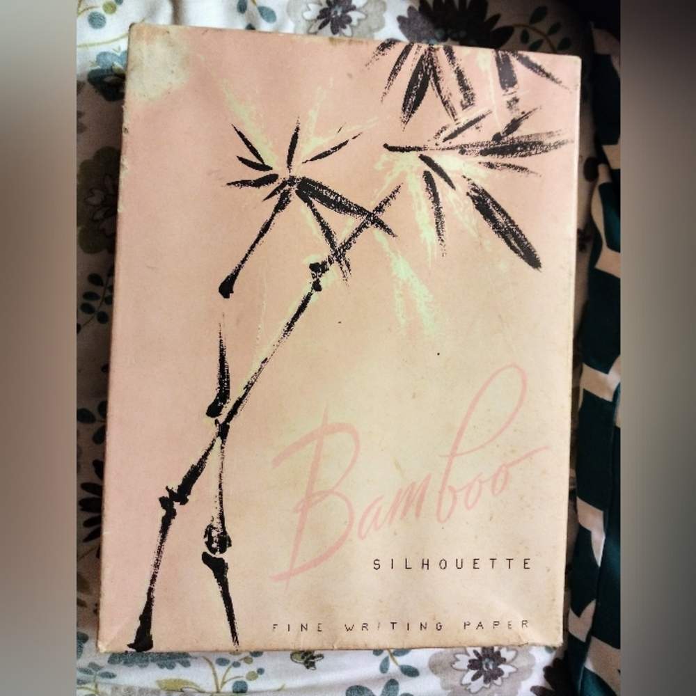 Vintage Bamboo Silhouette Stationary Set